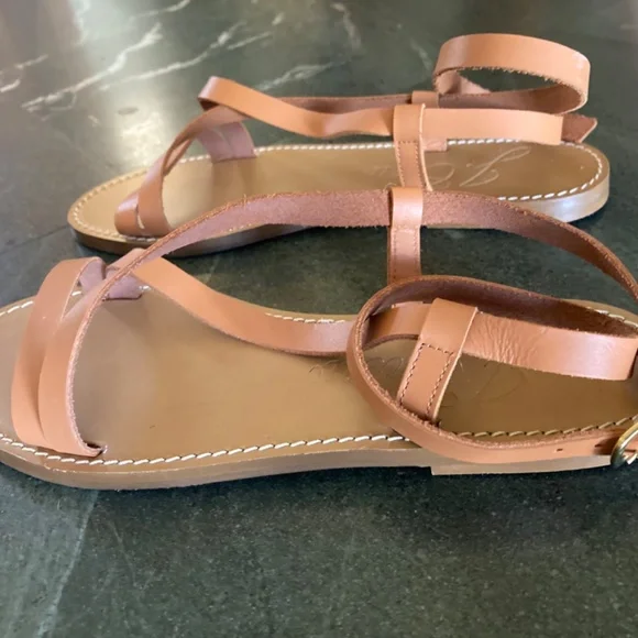 J. Crew leather strappy sandals 5 1/2 - Picture 2 of 6